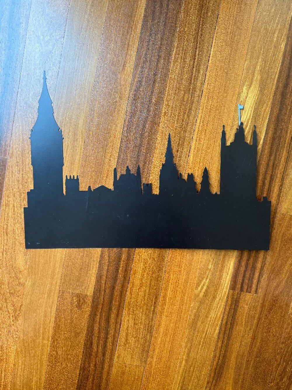 NEW Department 56 Black Metal London City Backdrop Shadow Art - Wall or Table